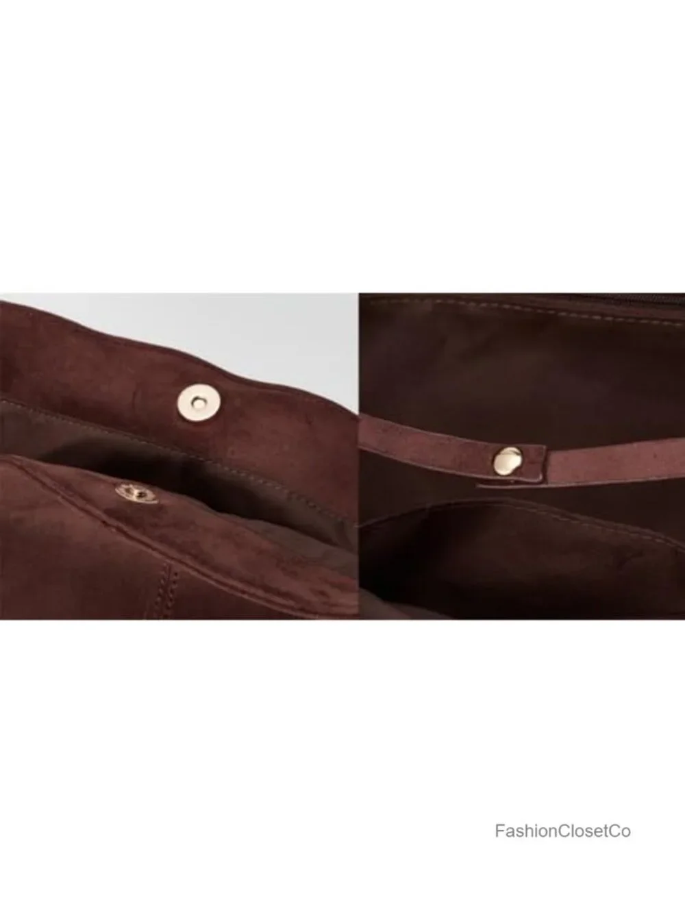 Faux Suede Hobo Tote Bag Large Capacity Shoulder Bag Satchel Handbag